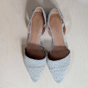 Madewell D’orsay Spotted Leather Flats Size 10